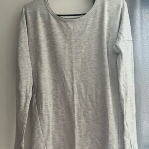 Old Navy Light Gray Women's Long Sleeve Tee